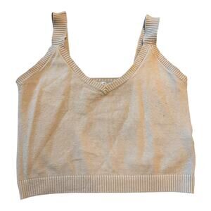 Aster Cream Sweater Crop Top Tank Size S